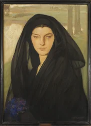 Enigme, 1915 värillinen liitu paperille.